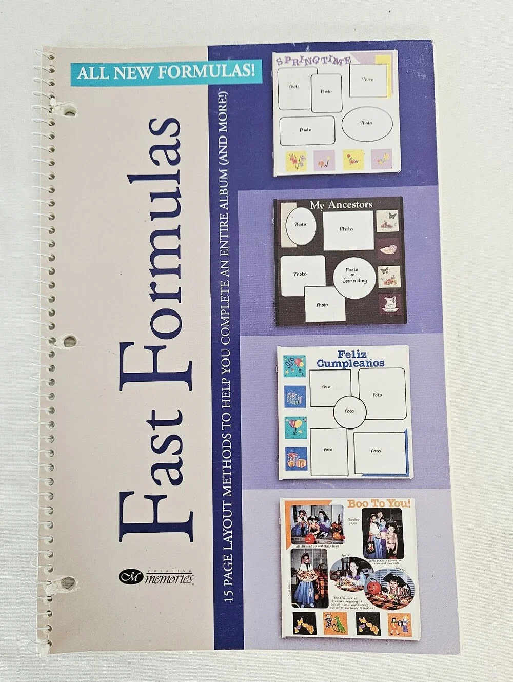 Creative Memories Fast Formulas Page Layout Book 2000 Scrapbooking Guide